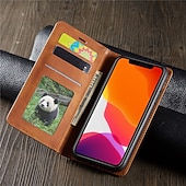 お買い得  iPhone用ケース-カードスロットとスタンド付きマグネティックPUレザーiPhoneケース - iPhone 11 Pro Max XR XS X 8 7 6 Plus SE 2020用フリップカバー