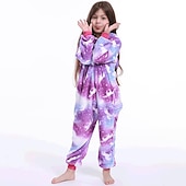 abordables Disfraz de Animal-Pijamas Kigurumi Disfraz de lujo Disfraz de mono Animal Unicornio Dibujos Cálido Confortable Niños Unisexo Niños y niñas Víspera de Todos los Santos Carnaval Fiesta Rendimiento Ropa de casa