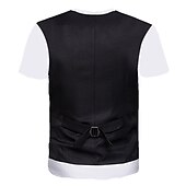 ieftine Tricouri 3D-Bărbați Grafic Abstract #D Tricou Manșon scurt Tricou Rotund Cămașă Șic Stradă Afacere Muncă Ieșire Negru Galben Roșu Vin Îmbrăcăminte S M L XL XXL 3XL 4XL