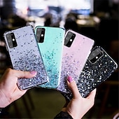 Χαμηλού Κόστους Samsung Θήκη-τηλέφωνο tok Για Samsung Galaxy S24 S23 S22 S21 S20 Plus Ultra Α73 Α53 Α33 A42 S25 Ultra Πίσω Κάλυμμα Λάμψη γκλίτερ Ουρανός Λάμψη γκλίτερ TPU