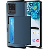 cheap Samsung Cases-Phone Case For Samsung Galaxy S24 S23 S21 S20 Plus Ultra Note 20 10 S25 Ultra Back Cover Bumper Frame Four Corners Drop Resistance With Card Holder Armor TPU