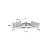 olcso Fürdőszobai polcok-zuhanykabin fürdőszoba polc hely alumínium csiszolt fekete és ezüst színű falra szerelhető háromszög zuhanysarok tároló állvány fürdőszobai kiegészítők egyrétegű