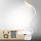 abordables Lampes de lecture-Lampe de lecture Rechargeable / Protection des Yeux / Intensité Réglable Moderne contemporain Batterie Li intégrée Pour Bureau / Bureau de maison / Bureau ABS DC 5V Blanche / Noir