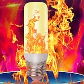 cheap LED Corn Lights-4pcs 1pcs New LED Dynamic Flame Effect Fire Light Bulb E27 LED Corn Bulb Creative Flickering Emulation 5W LED Lamp Light