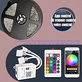 cheap Remote Control-10m 32.8ft Smart App Control Flexible Led Strip Light 5050 RGB SMD 360 LEDs Work with Alexa Google 12V 4A Adapter Kit