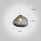 economico Luci Isola cucina-20 cm lampada a sospensione a led design singolo vetro galvanizzato stile nordico 220-240v