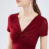 economico Abbigliamento da Pratica-Balli da sala Superiore Con ruche Per donna Addestramento Corsa Manica corta Chinlon