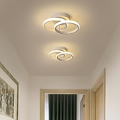 voordelige Inbouw- &amp; semi-inbouwmontage-1-licht 24cm led plafondlamp cirkelvormig ontwerp eenvoudige ring gang lamp aluminium voor slaapkamer lamp logeerkamer balkon 110-120/220-240 22w