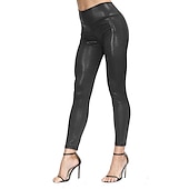 cheap Dance Costumes-Dance Costumes Pants Pattern / Print Plaid 3/4 hidden Zipper Women&#039;s Performance Theme Party High PU