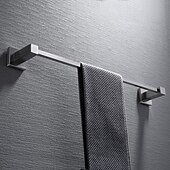 economico Portasciugamani-il set di accessori per il bagno include portasciugamani da bagno/porta accappatoio/porta asciugamani in acciaio inossidabile 304 montato a parete argentato 3 pezzi