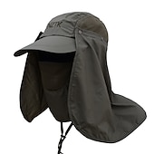 billiga Huvudbonader för herrar-Herr Unisex Fiskarhatt Solhatt Fiskehatt Mörkgrå Marin Utomhus Fiske Solid färg Vattentät UV-skydd Andningsfunktion Snabb tork