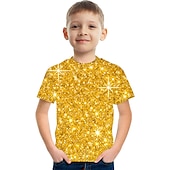 cheap Boy&#039;s 3D Animals-Boys 3D Color Block Rainbow Optical Illusion T shirt Short Sleeve 3D Print Summer Sports Streetwear Basic Kids School Outdoor