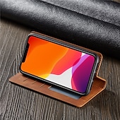 お買い得  iPhone用ケース-カードスロットとスタンド付きマグネティックPUレザーiPhoneケース - iPhone 11 Pro Max XR XS X 8 7 6 Plus SE 2020用フリップカバー
