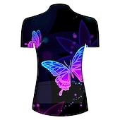 tanie Zestawy ubrań dla kobiet-Damskie Koszulka z szortami na rower Krótki rękaw Kolarstwo górskie Kolarstwie szosowym Lato Wiosna Jesień Niebieski Pomarańczowy Zielony Jednokolorowe Motyl Gradient Wzory Śmieszne Rower Wkładka 3D