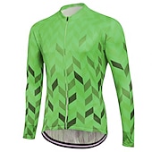 Недорогие Мужские джерси-Муж. Велокофты В елочку С узором Длинный рукав Велоспорт Толстовка Джерси Верхняя часть с 3 задними карманами Горные велосипеды Шоссейные велосипеды