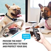 お買い得  犬用トレーニング用品-ipx7防水充電式リモートペット犬トレーニングカラーLED 3モードビープ振動ショックペット行動トレーニング2匹の犬