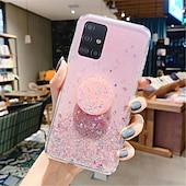Недорогие Чехлы для Samsung-телефон Кейс для Назначение SSamsung Galaxy S24 S23 S22 S21 S20 Plus Ultra А73 А53 А33 A72 A52 A42 S25 Ультра Кейс на заднюю панель со стендом Полная защита тела Сияние и блеск
