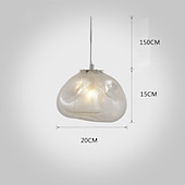 economico Luci Isola cucina-20 cm lampada a sospensione a led design singolo vetro galvanizzato stile nordico 220-240v