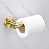 halpa Pyyhetangot-kylpyhuonetarvikesarja kylpytarvikesarja 4 kpl harjattua kultaa metalliset kylpyhuonetarvikkeet seinäteline 18 tuuman pyyhetanko wc-paperipidike viitta vaatekoukku ruostumaton teräs