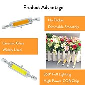 Χαμηλού Κόστους LED Φωτοσωλήνες-2pcs 78mm r7s οδήγησε βολβός βολβού φωτισμού αλογόνου διπλό άκρο βάσης γωνία δέσμης 360-βαθμού για την ασφάλεια εργασίας φώτα τοπίο