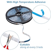 رخيصةأون واي فاي والتحكم في الموسيقى-4x5m ذكي led rgb قطاع ضوء 600 leds 5050 smd ماء التحكم في التطبيق مزامنة الموسيقى العمل مع alexa google tv backlight decoration 12 v