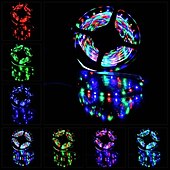 cheap Remote Control-5m LED Strip Lights RGB Tiktok Lights 300 LED 2835 SMD RGB Tape Lights Light Sets Self Adhesive Multicolor for Room Kitchen TV Festival Illumination with Remote 12V