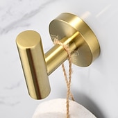 billiga Badrockskrokar-badrumsrock krok ny design rostfritt väggmonterad gyllene 2 st