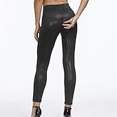 cheap Dance Costumes-Dance Costumes Pants Pattern / Print Plaid 3/4 hidden Zipper Women&#039;s Performance Theme Party High PU