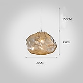 economico Luci Isola cucina-20 cm lampada a sospensione a led design singolo vetro galvanizzato stile nordico 220-240v
