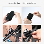 abordables Soporte para móvil-soporte para teléfono de bicicleta de silicona para 4 - 6 pulgadas soporte para teléfono inteligente motocicleta bicicleta manillar clip soporte gps soporte de montaje4.7
