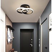 voordelige Inbouw- &amp; semi-inbouwmontage-1-licht 24cm led plafondlamp cirkelvormig ontwerp eenvoudige ring gang lamp aluminium voor slaapkamer lamp logeerkamer balkon 110-120/220-240 22w
