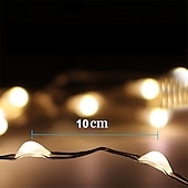 olcso Napelemes-kültéri napfény fény napenergia led tündér húr lámpák 10m 20m ip65 ünnepi fények 100leds 200leds karácsonyi újévi koszorú dekoráció meleg fehér világítás led napkert fény