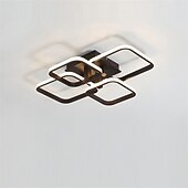 economico Lampade da soffitto con dimmer-Plafoniere design a 4 luci 58 cm forme quadrate led alluminio gel di silice plafoniera moderna camera dei bambini in stile nordico luci camera da letto 110-120 v 220-240 v