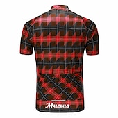 billige Herretrøyer-Herre Sykkeltrøyer Kortermet Sykkel Jersey Topper med 3 baklommer Fjellsykling Veisykling Pustende Anatomisk design Hurtigtørkende Refleksbånd Gul Rød Lilla Rutet Polyester sport Klær
