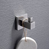 economico Portasciugamani-il set di accessori per il bagno include portasciugamani da bagno/porta accappatoio/porta asciugamani in acciaio inossidabile 304 montato a parete argentato 3 pezzi