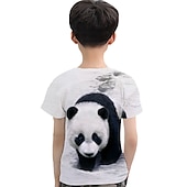 cheap Boy&#039;s 3D Animals-Children&#039;s Day Boys 3D Animal Color Block Cat T shirt Tee Short Sleeve 3D Print Summer Active Cute Basic Polyester Spandex Kids Toddler