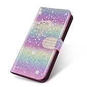 Недорогие Чехлы для Samsung-телефон Кейс для Назначение SSamsung Galaxy S24 S23 S22 S21 S20 Plus Ultra A54 A34 A14 А73 А53 А33 S10 Plus A52 S10 S25 Ультра Кошелек для карт со стендом Флип Сияние и блеск