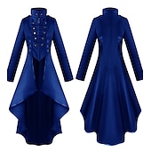 voordelige Bovenkleding-Punk &amp; Gothic Middeleeuws Steampunk Jas Trenchcoat Overkleding Heks Pest dokter Wijd uitlopend Kostuum Dames Stoompunk Walpurgisnacht Halloween Carnaval Maskerade Feest Halloween Festival Volwassenen