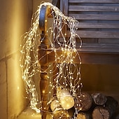 economico Striscie luci a batteria-elegante festa di nozze ricevimento 10m 100led filo d&#039;argento luci a led stringa - flessibile ghirlanda fata stringa bianco caldo per arredamento casa