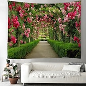 abordables paysage tapisserie-Saint Valentin grande tapisserie murale art décor couverture rideau pique-nique nappe suspendue maison chambre salon dortoir décoration nature paysage jardin allée plante floral fleur