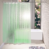 baratos Cortinas de Banho-Liner de Toalha de Chuveiro EVA Transparente Toalha de Chuveiro Repelente de Água para Box de Banheiro Cubo D&#039;água 72x72 Polegadas