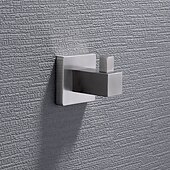 economico Portasciugamani-il set di accessori per il bagno include portasciugamani da bagno/porta accappatoio/porta asciugamani in acciaio inossidabile 304 montato a parete argentato 3 pezzi