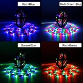 abordables Contrôle à distance-LOENDE 3x5M bandes lumineuses LED Ruban LED Flexibles Ensemble de Luminaires 900 LED 2835 SMD 8mm 1 set RGB Noël Nouvel An Créatif Découpable Décorative 12 V  Auto-Adhésives