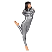 cheap Glossy-Zentai Suits Cosplay Costume Catsuit Motorcycle Girl Carnival Costume Full Body Suit Men&#039;s Women&#039;s Sex Sexy Costume Solid Colored Spandex Latex Costume for Halloween Adults&#039;