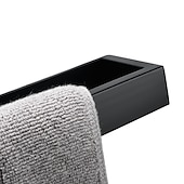 cheap Towel Bars-Towel Rail, Strong Self Adhesive Black Towel Holder Stainless Steel Wall Mounted