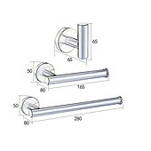 economico Portasciugamani-Portasciugamani a muro / Porta rotolo di carta igienica / Appendi-accappatoio Nuovo design / Creativo Moderno / Modern Acciaio inossidabile / Acciaio a basso tenore di carbonio / Metallo 3 pezzi -