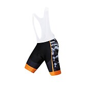 cheap Men&#039;s Clothing Sets-Men&#039;s Cycling Jersey with Bib Shorts Short Sleeve Mountain Bike MTB Road Bike Cycling Black White Red Patchwork Camo / Camouflage Bike Clothing Suit UV Resistant 3D Pad Breathable Quick Dry Back