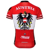 baratos Camisolas masculinas-Homens Camisa para Ciclismo Padrão Águia Rússia Manga Curta Moto Camisa / Roupas Para Esporte Blusas com 3 bolsos traseiros Ciclismo de Montanha Ciclismo de Estrada Resistente a UV Secagem Rápida