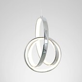 cheap Island Lights-LED Modern Mini Pendant Light Ring Design Hanging Suspension Lighting Nordic Modern 10W 800Lm Light Aluminium Chrome Finishing for Dining Living Room Kichten Lamp