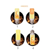 cheap LED Corn Lights-4pcs 1pcs New LED Dynamic Flame Effect Fire Light Bulb E27 LED Corn Bulb Creative Flickering Emulation 5W LED Lamp Light